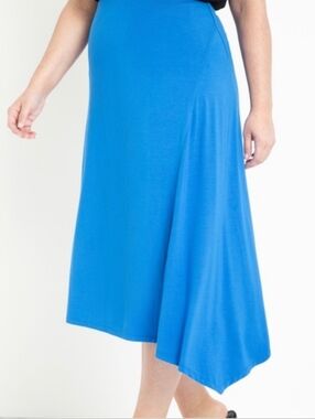 Eloquii - Blue Asymmetric Skirt